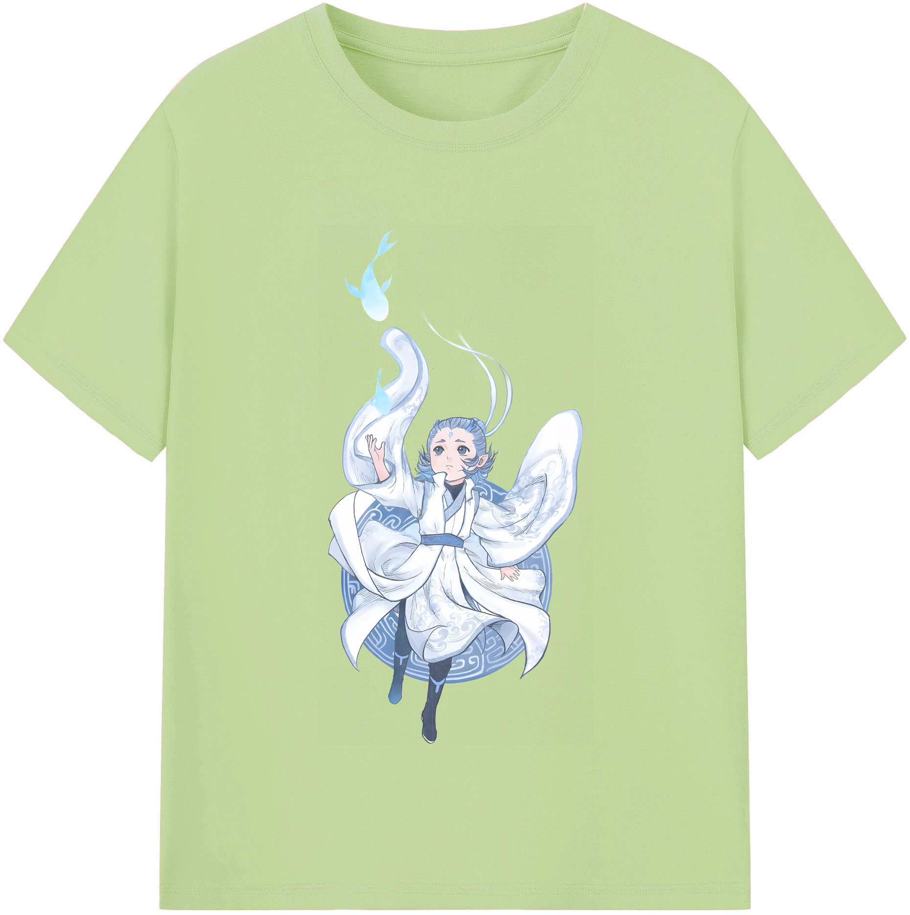 （画像用） Ne Zha 2 ナタ 魔童の大暴れ 綿100％半袖Tシャツ（フロントプリント）